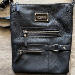 Valentino Serendipity Black Leather Crossbody Bag